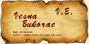 Vesna Bukorac vizit kartica